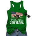 thumbnail image 5 of 250th Anniversary Tank Top for Women 1776-2026 - We the People Vintage Eagle American Flag Scoop Neck Sleeveless Tee - Patriotic Independence Day Graphic Top Green XL, 5 of 8
