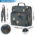 thumbnail image 3 of Water-Resistant 3-Ring Binder Organizer with Multiple Pockets Zipper Binder Bag for Office Brown-blue Butterfly Pattern, 3 of 8