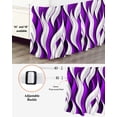 thumbnail image 3 of Purple White Moire Wrap Around Bed Skirts for King Bed 18" Drop, Bed Skirt with Adjustable Elastic Belt Dust Ruffle Bed Valance for Bedroom Hotel Luxury Modern Abstract Art Bed Frame Cover, 3 of 7