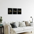 thumbnail image 4 of Hieng Glam Canvas Wall Art Set Black and Gold Bathroom Decor All Of Me Loves All Of You Love Quotes Sign Painting Prints Fashion Glitter Marble Artwork Wedding Gift, 4 of 6