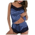 thumbnail image 1 of Gibobby Tangas de mujer sexy encaje Día de San Valentín Lencería Lencería Ropa interior Conjunto de camisola Pijamas Pantalones cortos de encaje Ropa de dormir sexy de mu(Azul oscuro, G), 1 of 5