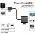 thumbnail image 4 of HDMI to VGA Adapter with Audio Adapter, HDMI to VGA Converter Male to Female Gold-Plated Cord with Audio Compatible for PC/Laptop/DVD, 4 of 8