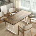 thumbnail image 2 of HOMCOM Farmhouse Dining Table for 8 Rectangular Kitchen Table Brown White, 2 of 10