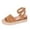 Brown, variant on Anuirheih Wedge Sandals for Women, Shoes Womens Sandals Slip On Flatform with Cork Bottom Double Straps(Brown)