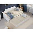 thumbnail image 2 of Pemberly Row Mid-Century Solid Wood Daybed with Twin Trundle in White, 2 of 14
