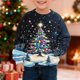 thumbnail image 5 of Sudaderas sin capucha para niños pequeños, niñas y niños, sudaderas con cuello redondo y manga larga estampadas, tops tipo pulóver con bolsillo, top de poliéster para niña, 5 of 6