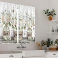thumbnail image 4 of Spring Floral Kitchen Curtains 27.5Wx39H Inch Rod Pocket Rustic Green White Flower Quote Plant Butterfly Bedroom Window Drapes Farmhouse Printed Living Room Window Treatment Fabric 2 Panels, 4 of 4