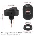 thumbnail image 3 of Interior 1 juego DC 12V/30A LED interruptor basculante encendido-apagado 3 pines interruptor de palanca impermeable para caravana Camper tablero amarillo, 3 of 8