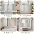 thumbnail image 6 of Blue Stripe Kitchen Curtains, Modern Farmhouse Geometric Retro Striped Light Filtering Window Curtain Panels, 2Pcs Rod Pocket Window Treatments Set for Cabin Bathroom Bedroom 52x45 Inches, 6 of 9
