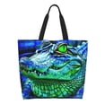 thumbnail image 1 of Easygdp Colorful Stained Glass Crocodile Bolsas Tote para Mujer, Bolsos de Hombro para Viaje, Bolsos de Mano de Gran Capacidad para Compras y Trabajo, 1 of 8
