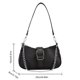 thumbnail image 4 of Bolso Mujer Chic Hobo Bolsos Cierre Cremallera Cuero PU Mujer Viaje Negro, 4 of 8