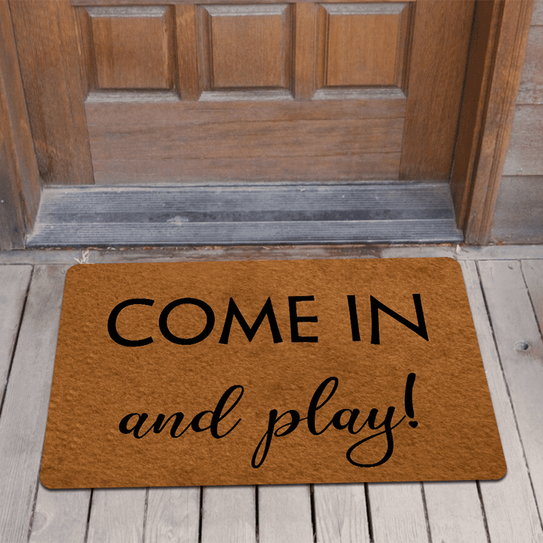Mini Playhouse Doormat, Let's Play Welcome Mat, 24 Inch Small Doormat,  Kid's Doormat, Small Welcome Mat, Skinny Doormat Outdoor 