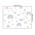 thumbnail image 3 of Wall Stickers for Living Room Rainbow Star Design PVC Decal 50 cm x 40 cm Multicolor Home Decoration, 3 of 7