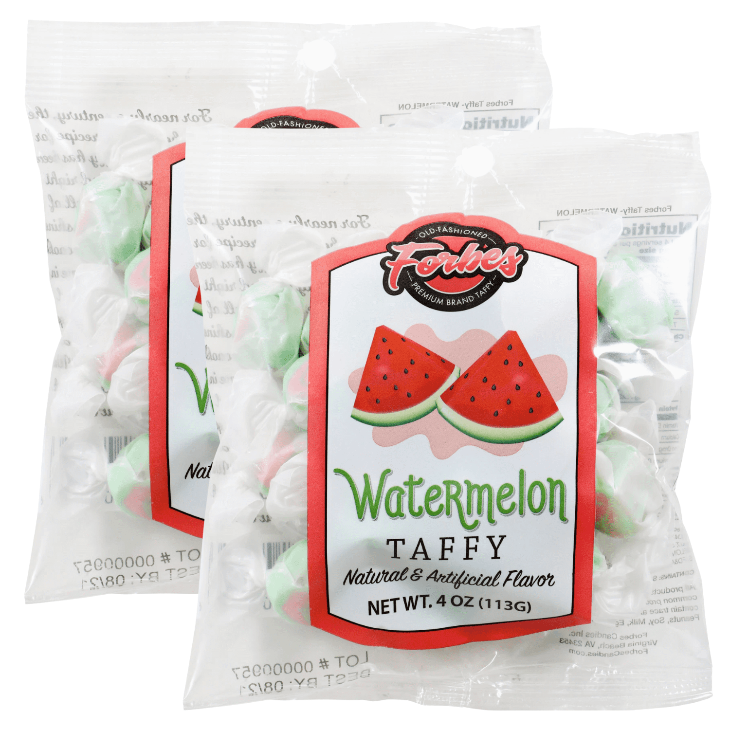 Forbes Watermelon Saltwater Taffy Soft Chewy Candy Snack Party Favors