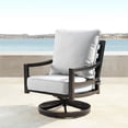thumbnail image 5 of Oakland Living  44 in. Outdoor Aluminum Round Fire Table Set with Four Deep Seating Swivel Rocking Chair - 5 Piece, 5 of 10
