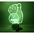 thumbnail image 3 of Night Light Up Desk Table Lamp LED Personalized Free Engraved Bowling Pin Ball, Our Newest Feature, Most Popular, It's Wow, with Remote 16 Colors Energy Efficient, Great Gift, 3 of 11