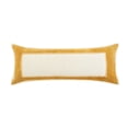 thumbnail image 2 of Laddha Home Designs Hand Stitched Geometric Cotton Lumbar Pillow Cover - 36" - Yellow and White, 2 of 8