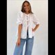 thumbnail image 4 of Blusa Peplum Y2K para Mujer, de Corta Abullonada, con Lazo, para Salir de Verano, Blusa Babydoll. L, 4 of 10