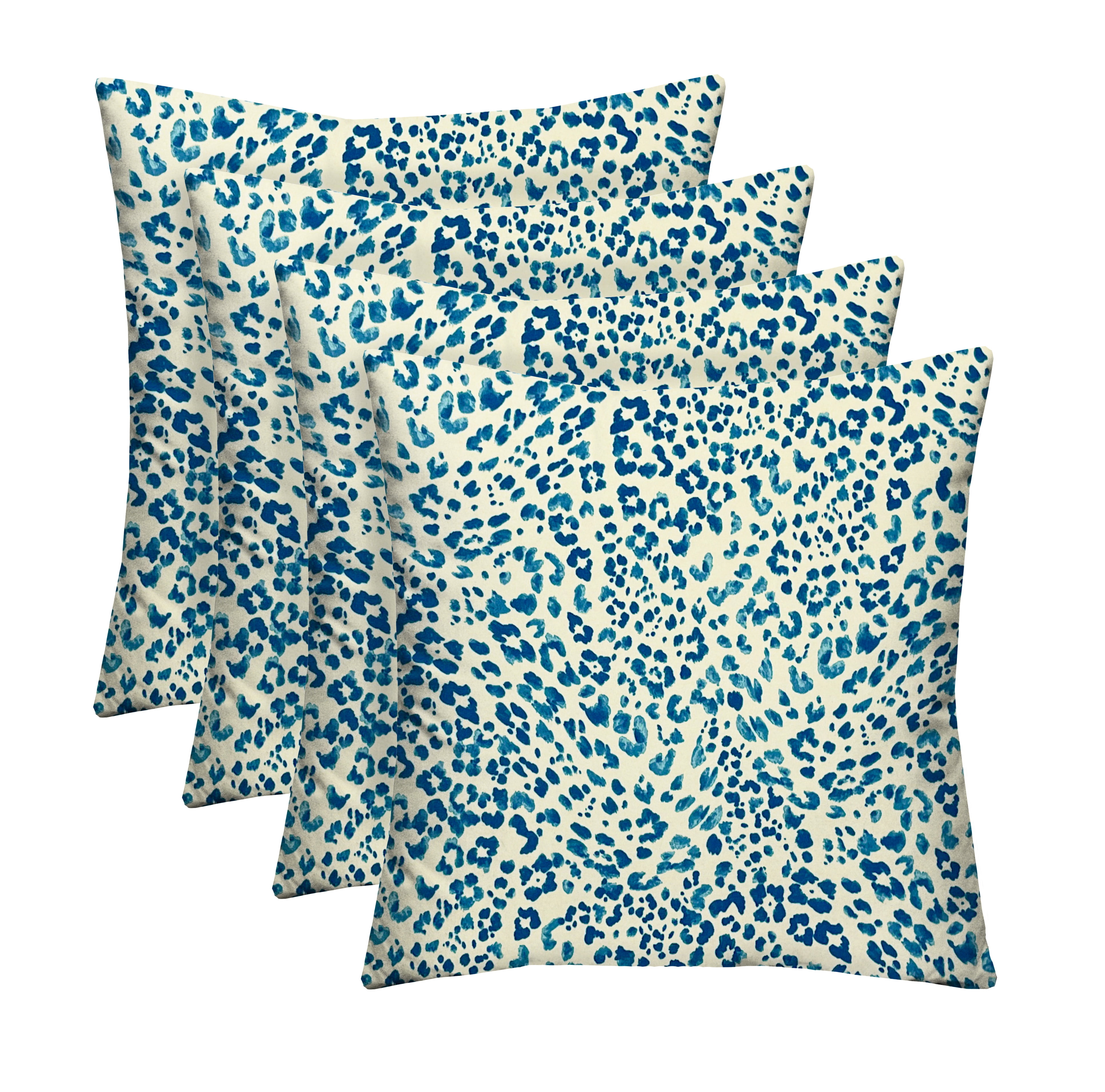 RSH Décor Indoor Outdoor Set of 4 Pillows 24" x 24", Sunny Spot Blue