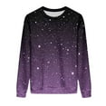 thumbnail image 4 of Womens Sweatshirts Tie-dye Long Sleeved Round Neck Pullover Sweaters Fall Winter Classic Lightweight Elegant Thin Pullover Outdoor Casual Loose Sportwear Tops Size 8-18, 4 of 8