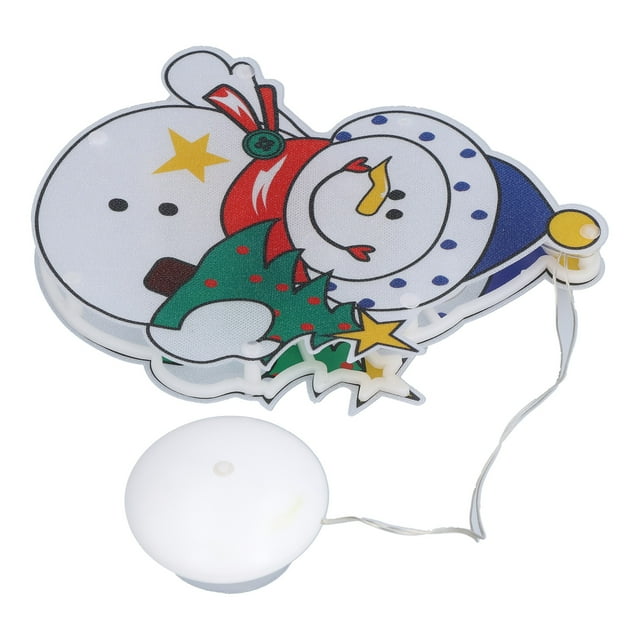 Lámpara colgante de taza navideña LED BuyWeek lámpara colgante de ventana con forma de muñeco de nieve decoración navideña