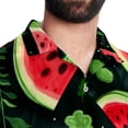 thumbnail image 5 of Watermelon Men's Short Sleeve Hawaiian Shirt, Casual Printed Button Down Beach Tops for Summer, Spread Collar Mens Shirts Unisex, 5 of 6