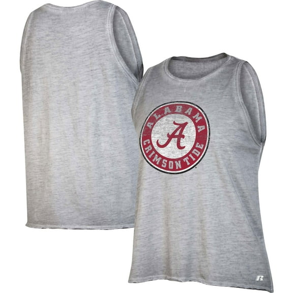 Women's Russell Heathered Gray Alabama Crimson Tide Fashion Fit Boxy Tank Top