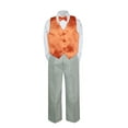 thumbnail image 2 of 4PC Shirt Gray Pants Vest & Bow tie Set Baby Boy Toddler Kid Formal Suit Sm-7, 2 of 3