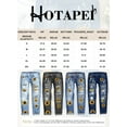 thumbnail image 2 of HOTAPEI Women's Fashion Sunflower Patch Hole Distressed Denim Pants Mid Rise Skinny Jeans, 2 of 5
