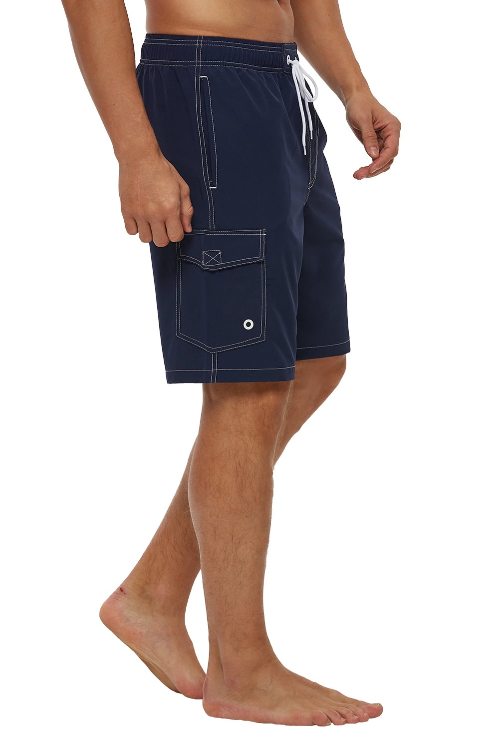 Tyhengta Men's Quick Dry Swim Trunks Mesh Lining Beach Board Shorts with Pockets Navy XL