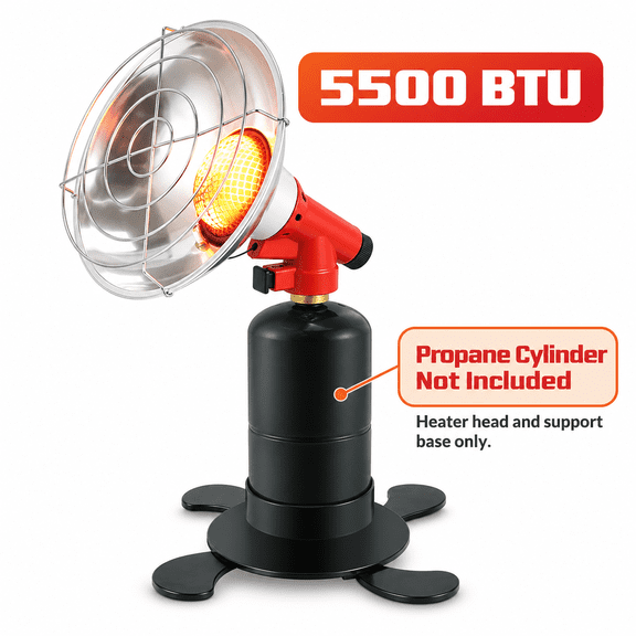 Pogany 5,500 BTU Portable Propane Radiant Heater for Outdoor Camping