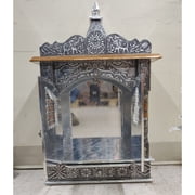 Oxidized Temple for Home Indian Traditional Temple Pooja Mandir Wooden Temple India Handmade Temple Customized Mandir Office Temple Home Decor Temple Decoration Handcrafted Mandir