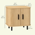 thumbnail image 3 of HOMCOM Nightstand Set of 2, Side Table with Shutter Doors for Bedroom, Oak, 3 of 10