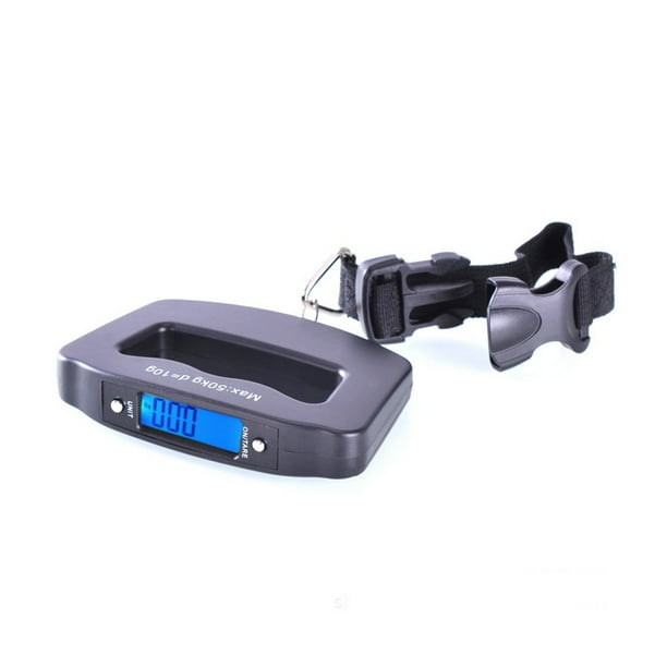 Riwesomey Básculas portátiles Báscula colgante digital Mini pantalla LED de mano electrónica Herramienta de medición de viaje para pesaje de Medidores de medidas dimensionales Cincha Riwesomey TO010081-02