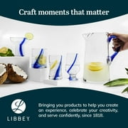 Libbey Blue Ribbon Goblet Glasses, Artisan Inspired, Durable Water Goblets Set of 8, Clear, Stemmed Water Glasses to Showcase Sodas, Cocktails