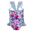 thumbnail image 3 of Millie Loves Lily Girls Periwinkle Blossom 1-pc Swimsuit, Toddler Girls, Size 3T, UPF 50+, 3 of 5
