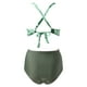 thumbnail image 3 of Gibobby Trajes de Baño Mujer Completo Traje de baño 2023 para mujer, traje de baño empalmado con patrón de leopardo, nuevo traje de baño Sexy con fugas e(Verde,M), 3 of 4