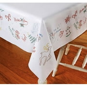Village Linens Scandinavian Ornaments Table Runner Stamped Cross-Stitch Kit