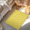 thumbnail image 5 of Yellow Plaid Door Mat Retro Country Moroccan National Geometrical Plaid Non Slip Absorbent Entrance Mat Washable Low Profile Indoor Doormat for Front Door Entryway Entry 16"x24", 5 of 9