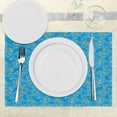 thumbnail image 3 of Ambesonne Starfish Place Mats Set of 4, Sea Stars Dots, Standard Size, Marigold Blue White, 3 of 6