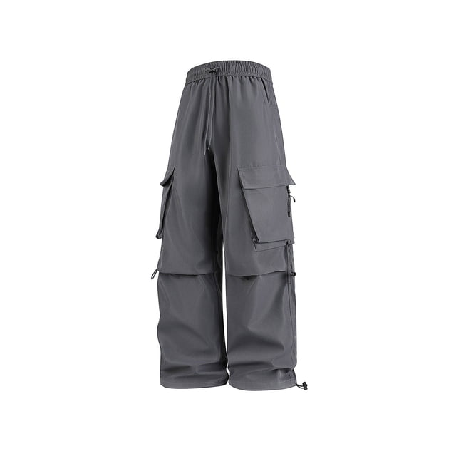 Pcksrro Cargo Pants for Men With Multi Pockets Outdoor Sports Pants Drawstring Straight Leg Pant Work Trousers