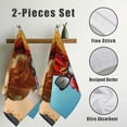 thumbnail image 3 of Nawy Chicken Sunglasses Beach Towels 2-Pack, Kitchen Towels for Kitchens, Bathrooms, Showers, 27.5x16in 27.5*16in, 3 of 6