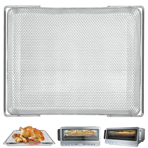 GWY Air fryer Replacement Parts for Ninja Flip Toaster Oven & Air Fryer SP151, 13.8''× 10.6'' Food Grade Stainless Steel Air Fryer Accessories Basket Grill Rack, Dishwasher Safe