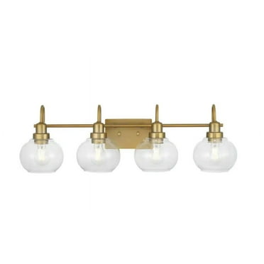 Home Decorators Halyn 31.375" Vintage Brass Bathroom Vanity Light