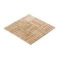 thumbnail image 2 of Modket TDH529NS Beige Sand Travertine Stone Basketweave Parquet Mosaic Tile Kitchen Backsplash, 2 of 5