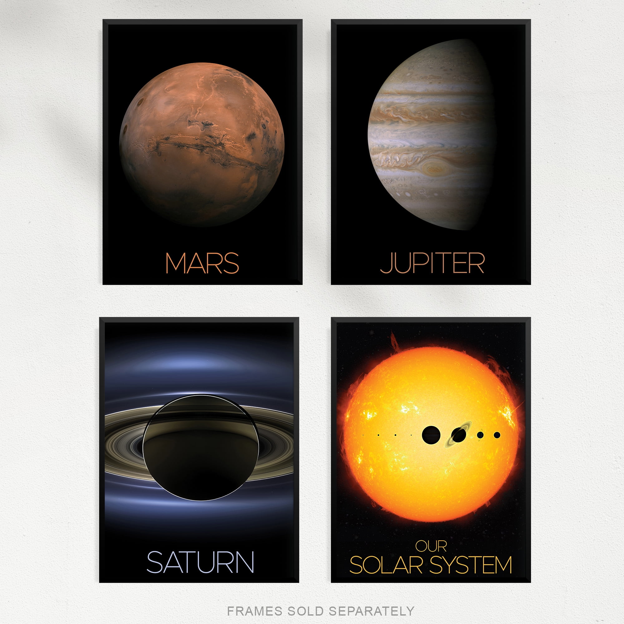 Pack of 4 NASA Our Solar System The Sun and Planets Uranus Neptune