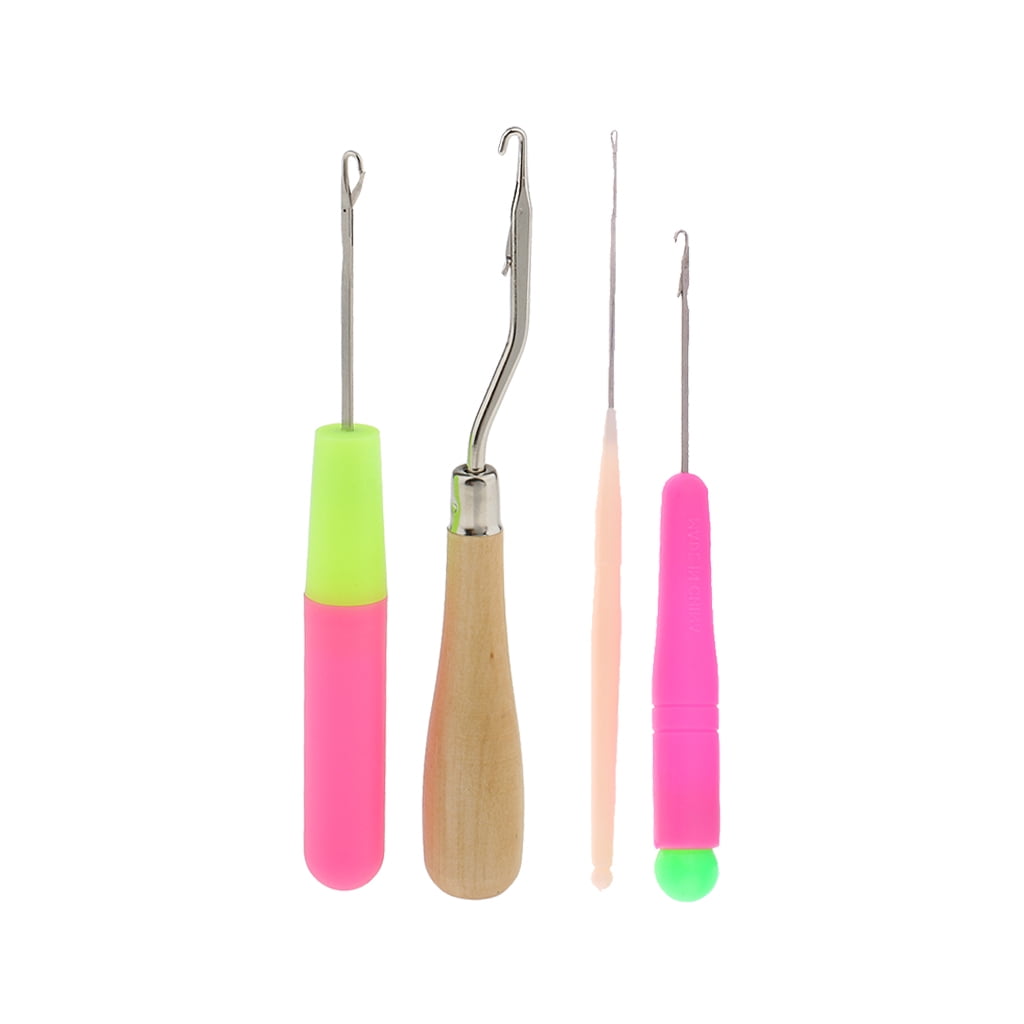 4pcs/Set Latch Hook Crochet Needle Craft for Micro Braids Dread Maintenance