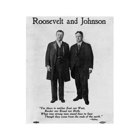 Roosevelt Campaign Poster for 1912 Presidential Election Print Wall