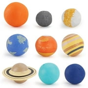 KITPIPI Universe Planet Model Set, Solar System Educational Toys for Kids, PVC, 9-Piece Pack