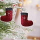 thumbnail image 4 of Eoozwa Christmas Wool Felt Pendant Soft Fabric Tree Ornament Handmade Design Red White Colors Safe Lightweight Holiday Decor Accessory, 4 of 5